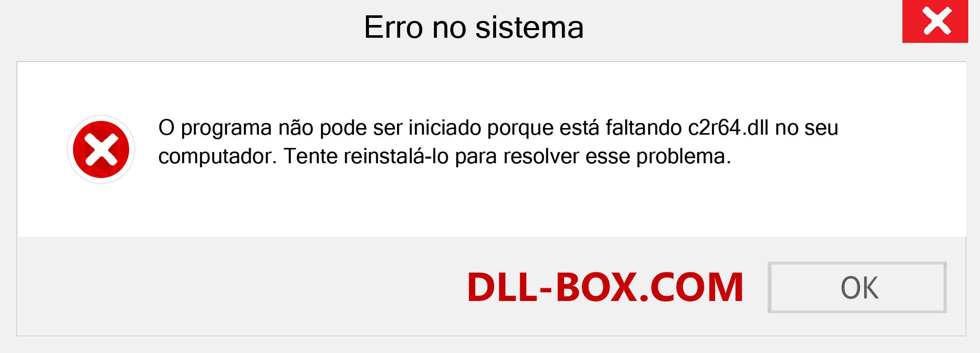 Arquivo c2r64.dll ausente ?. Download para Windows 7, 8, 10 - Correção de erro ausente c2r64 dll no Windows, fotos, imagens